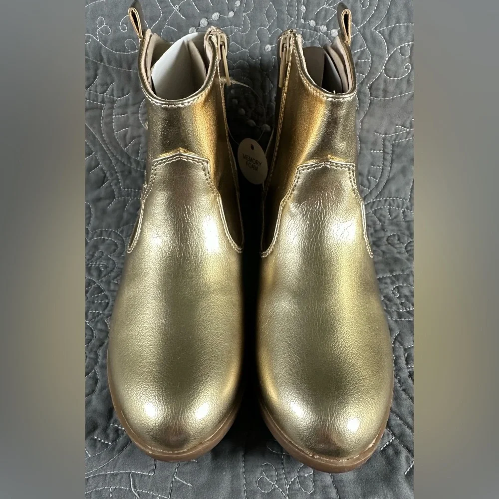 Sonoma Big Girls Gold Zaria Western Boots NWT Size Big Girls 4
